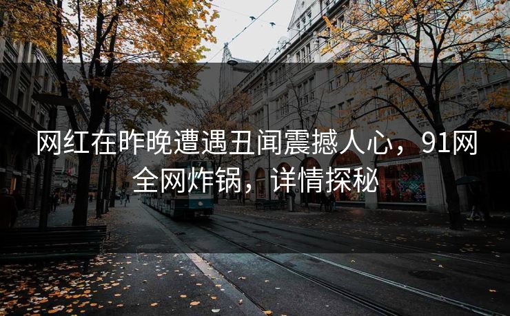 网红在昨晚遭遇丑闻震撼人心，91网全网炸锅，详情探秘